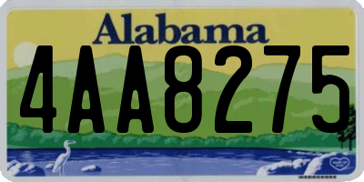 AL license plate 4AA8275