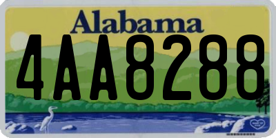 AL license plate 4AA8288