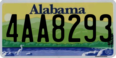 AL license plate 4AA8293
