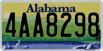 AL license plate 4AA8298