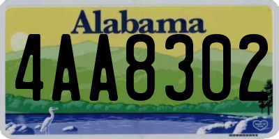 AL license plate 4AA8302