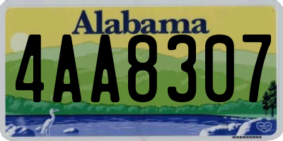 AL license plate 4AA8307
