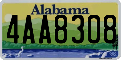 AL license plate 4AA8308