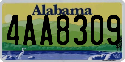 AL license plate 4AA8309