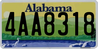 AL license plate 4AA8318