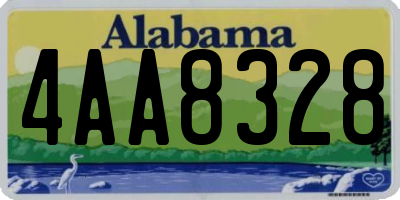 AL license plate 4AA8328