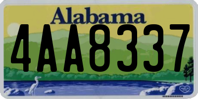 AL license plate 4AA8337