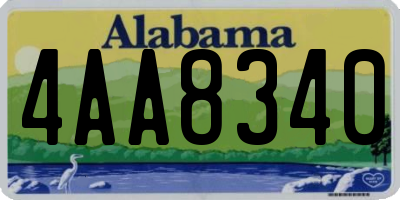 AL license plate 4AA8340