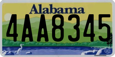 AL license plate 4AA8345
