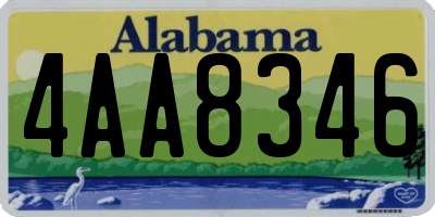 AL license plate 4AA8346