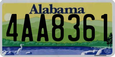 AL license plate 4AA8361