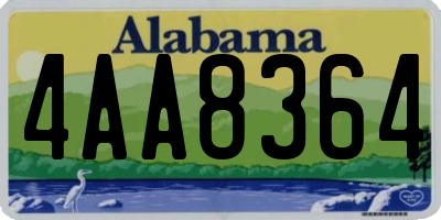 AL license plate 4AA8364