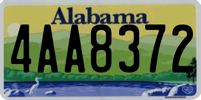 AL license plate 4AA8372