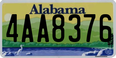 AL license plate 4AA8376