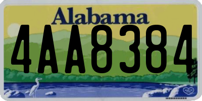 AL license plate 4AA8384