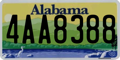 AL license plate 4AA8388