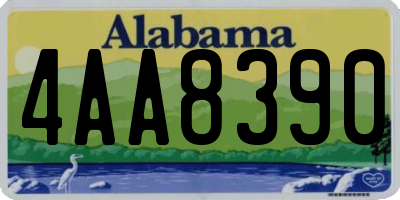 AL license plate 4AA8390