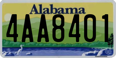 AL license plate 4AA8401