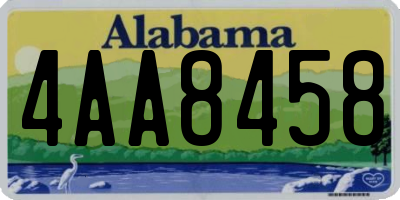AL license plate 4AA8458