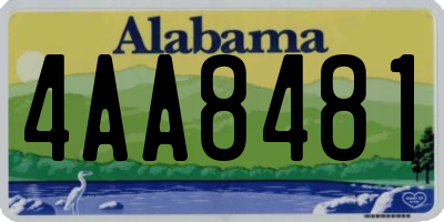 AL license plate 4AA8481