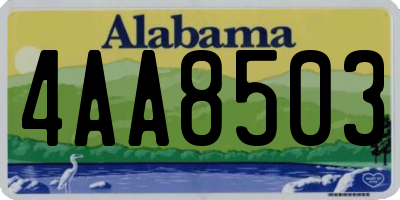 AL license plate 4AA8503