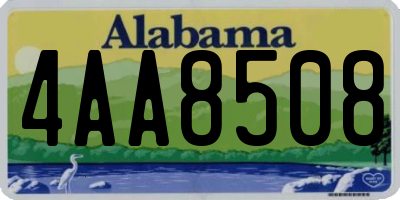 AL license plate 4AA8508