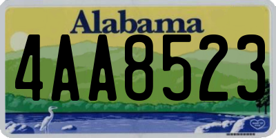 AL license plate 4AA8523