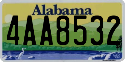 AL license plate 4AA8532