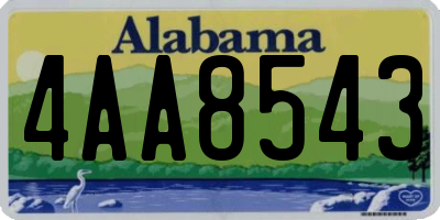 AL license plate 4AA8543