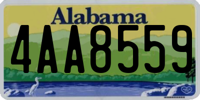 AL license plate 4AA8559