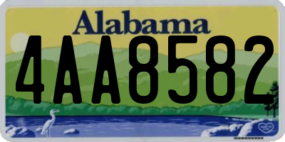 AL license plate 4AA8582