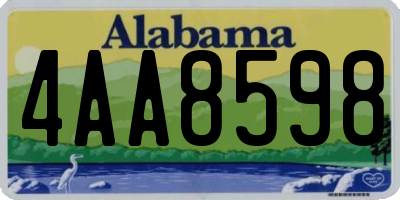 AL license plate 4AA8598