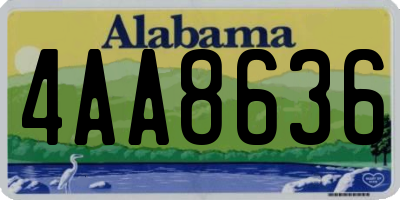 AL license plate 4AA8636