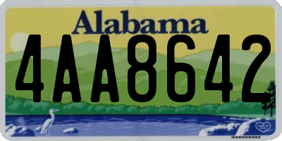 AL license plate 4AA8642