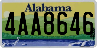 AL license plate 4AA8646