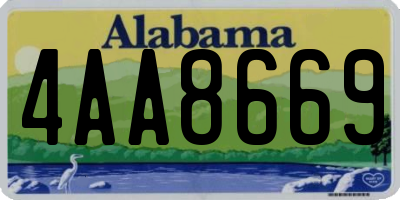 AL license plate 4AA8669