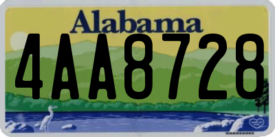 AL license plate 4AA8728