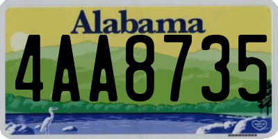 AL license plate 4AA8735