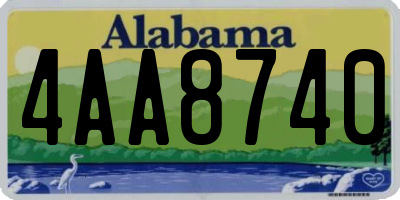AL license plate 4AA8740