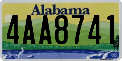 AL license plate 4AA8741
