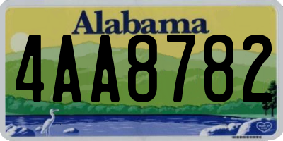 AL license plate 4AA8782