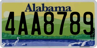 AL license plate 4AA8789