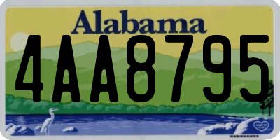 AL license plate 4AA8795