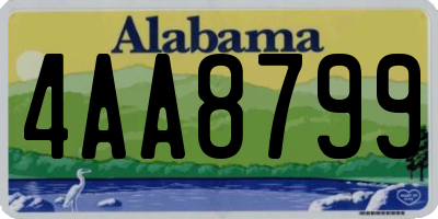 AL license plate 4AA8799