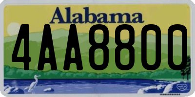 AL license plate 4AA8800