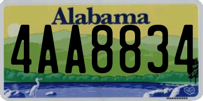 AL license plate 4AA8834