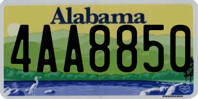 AL license plate 4AA8850