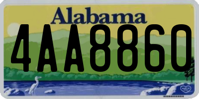 AL license plate 4AA8860