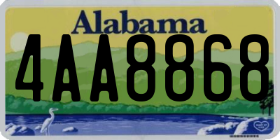 AL license plate 4AA8868