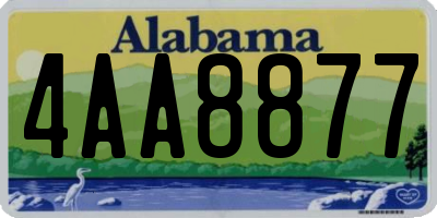 AL license plate 4AA8877